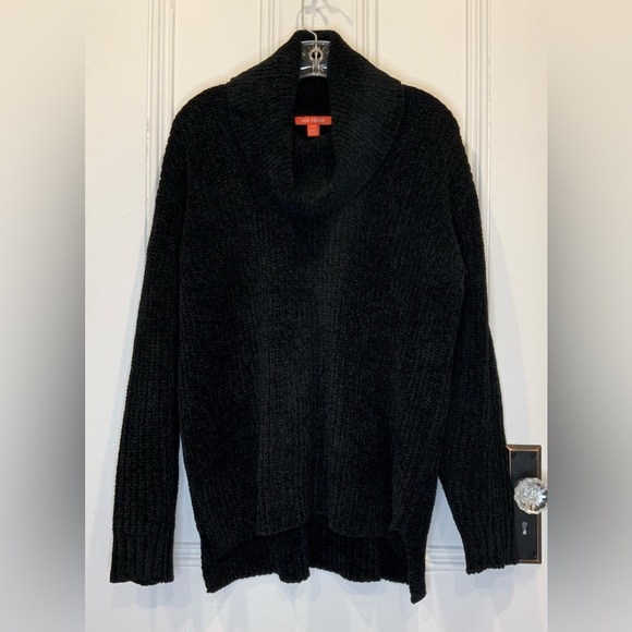 Joe Fresh Oversized Cowl Neck Cozy Black Sweater - Size M - Picture 1 of 4